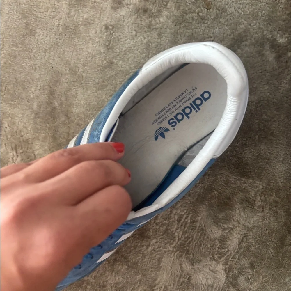 Adidas Gazelle Indoor Blue with White Accents Size 10